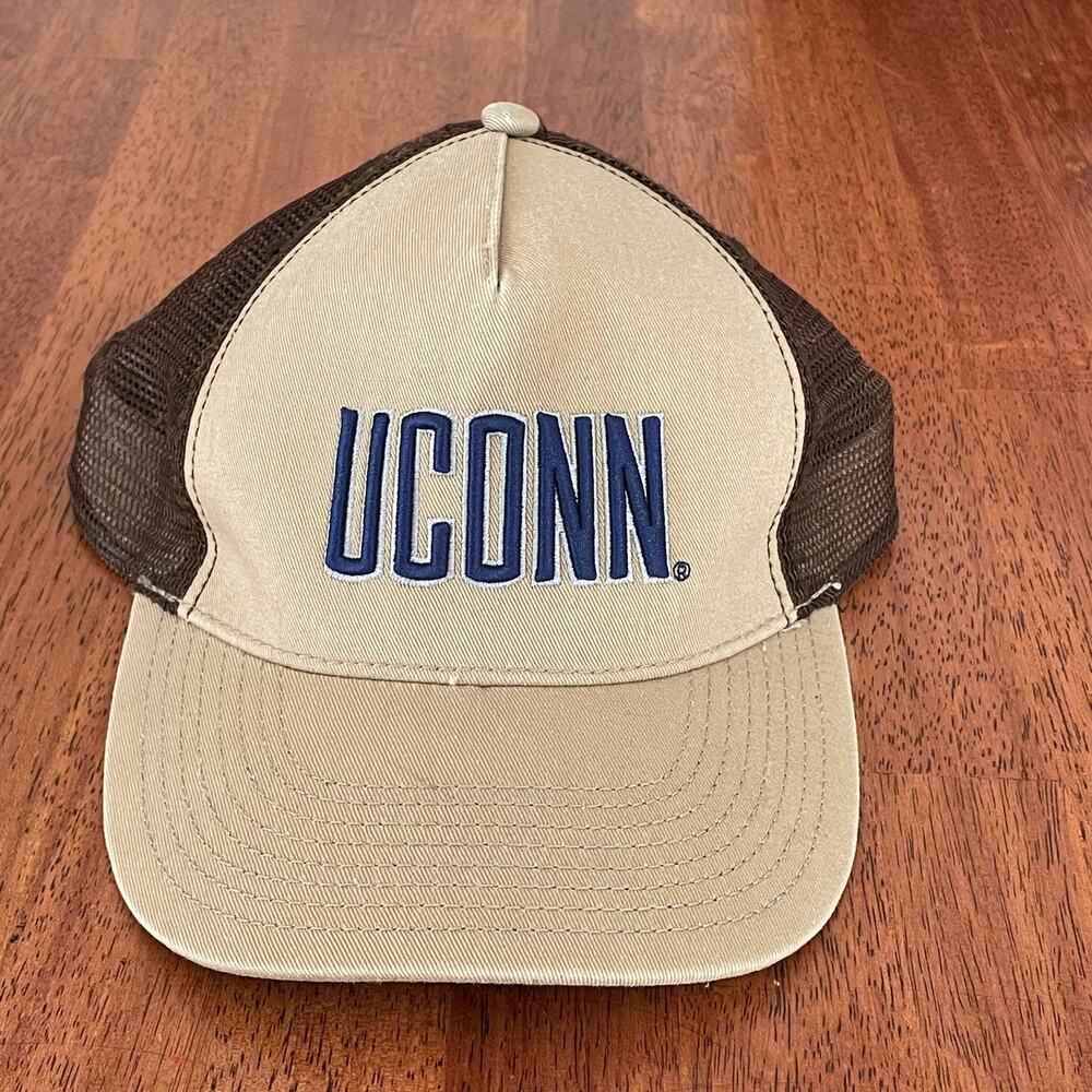VTG Starter UConn Huskies Hat Brown Blue Mesh Snapback College Basketball NCAA